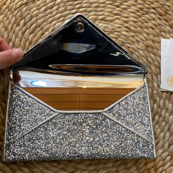 Tory Burch Silver Glitter Wallet - Picture 7 of 8